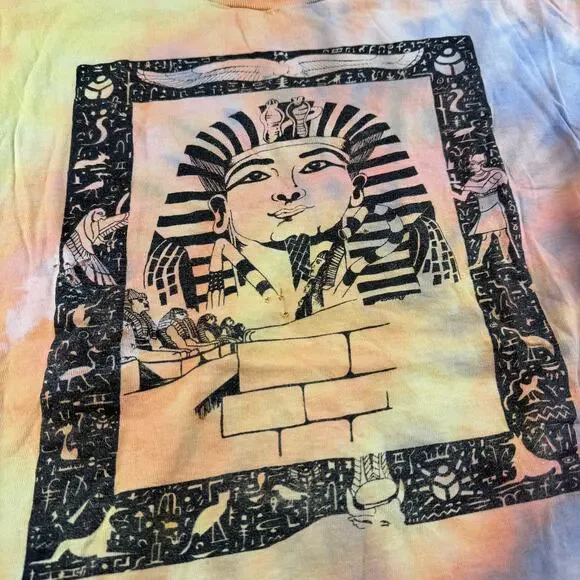 Vintage Egypt Tye Dye Shirt Size Large USA Made - Picture 4 of 7
